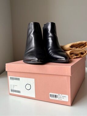ACNE STUDIOS Black Leather Ankle Boots